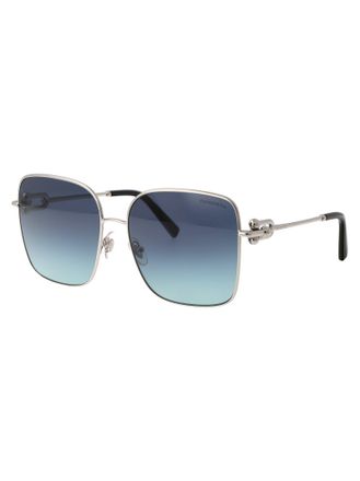 Tiffany & Co. 0TF3094 Square Metal Frame Sunglasses - Silver