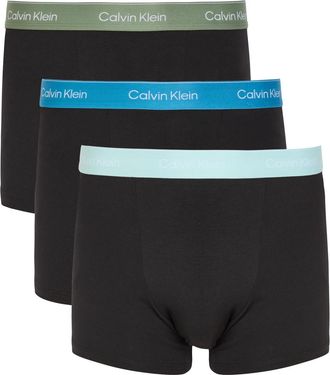 Calvin Klein Icon Stretch-cotton Trunks - set of Three - Black - XL