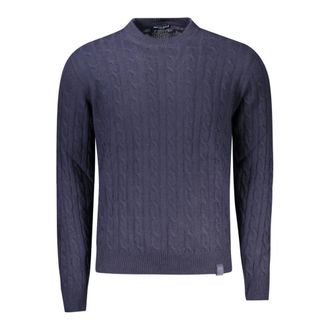North Sails Round-neck Knitwear, male, Blue, Size: XL Long Sleeve Sweater
