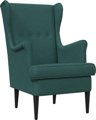 vidaXL Sill&oacute;n Verde Oscuro Tela Vidaxl