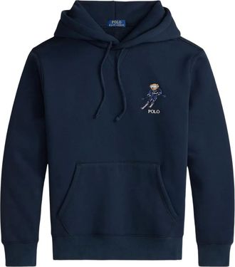 Polo Ralph Lauren graphic-print hoodie - men - Cotton/Polyester/Polyester - S - Blue