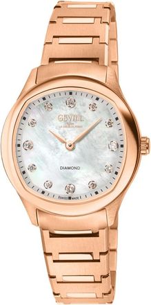 Gevril Group Morcote Diamond Mother of Pearl Dial Ladies Watch 19051B