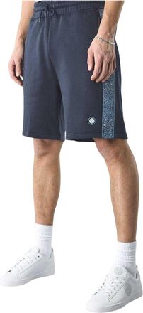 Pretty Green Heren Paisley Sweat Shorts (Marine)