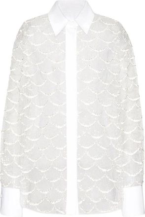 Valentino Garavani Camicia - Dames - Overhemden - Wit - XL - Overhemden