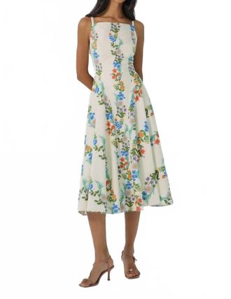 Hutch Caterina Midi Dress In Almond
