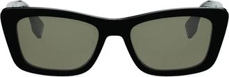 Fendi Lettering Black Geometric Sunglasses
