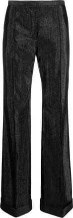 Philosophy di Lorenzo Serafini Wijde broek - Dames - Wijde Broeken - Zwart - XS - Leer - Broeken