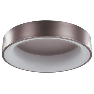 Beliani Beliani - L&aacute;mpara De Techo Led De Metal Marr&oacute;n Claro Material Sint&eacute;tico Redonda Dawei