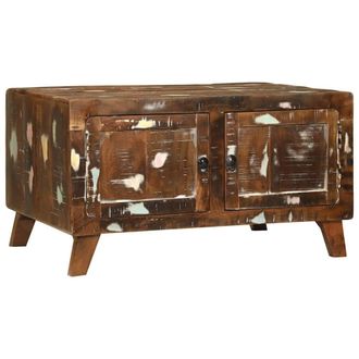 Berkfield Home Coffee Table Multicolour 80x54x45 cm Solid Wood Reclaimed in Brown | Size: 80 x 54 x 45 cm