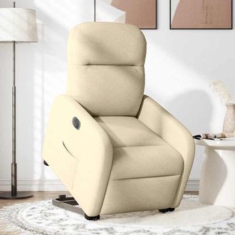 vidaXL Vidaxl - Sill&oacute;n El&eacute;ctrico Reclinable Elevable De Tela Color Crema