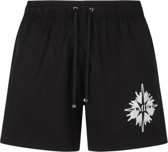Amiri Zwart Zee Kleding Starburst Swim Trunk - Heren - Strandmode - Zwart - S - Badmode