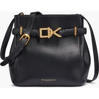 DKNY Gingham Crossbody in Blk/gold at Nordstrom