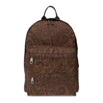 Etro Zaino con motivo - - Bags - Uomo - Marrone - ONE SIZE