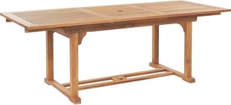 Beliani Beliani - Traditional Extending Garden Table Acacia Wood 160/220 x 90cm Parasol Hole Java