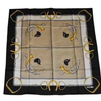 Celine Pre-owned Scarves, female, Multicolor, Size: ONE SIZE Pre-owned Vintage Silk Scarf