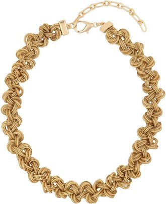 Saachi Saachi Braided Knot Metal Necklace