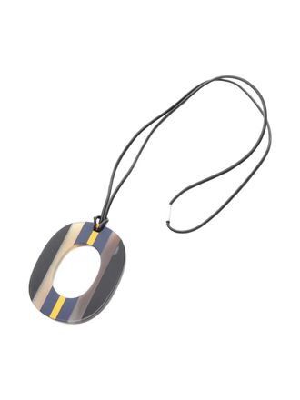 Herm&egrave;s Collana Ismu a righe anni 10 - Nero