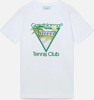 Casablanca Mens Casablanca Tennis Club Icon T Shirt White - Size: 38