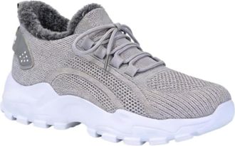 Generic Womens Plus Size Warm Fleece Lined Boots, Casual Snow Boots for Fall Winter, Comfortable Outdoor Indoor Sneakers (Grey,7.5)