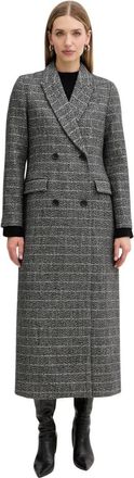Twinset Jassen, Dames, Grijs, M, Wol, Visgraat Double-Breasted Jas