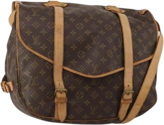 Louis Vuitton Pre-owned Saumur 43 Shoulder Bag - Dames - Vintage Schoudertas - Bruin - ONE Size - Leer - Vintage
