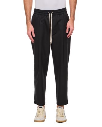 Dr&ocirc;le de Monsieur Cropped Pants with Elastic Waistband and Drawstring Closure