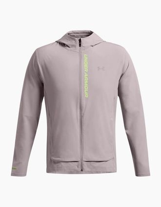 Under Armour Mens Outrun Storm Hooded Running Jacket - Grey - Size: Regular/36