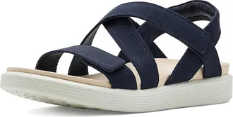 Ecco Soft Cross Strap Womens Dress Sandals Marine Nubuck : EU 42 (US Womens 11-11.5) M, Leather