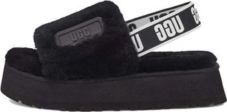 UGG (WMNS) UGG Disco Slide Thick Sole Black Slippers 1112258-BLK