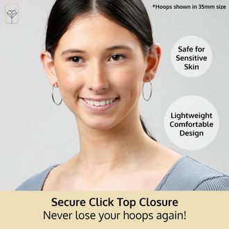 MAX + STONE 14k Yellow or White Gold 2mm Thick Tube Hoop Earrings 12MM to 50MM
