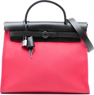 Herm&egrave;s Pre-owned Hermes Toile Herbag Zip 31 Ladies A
