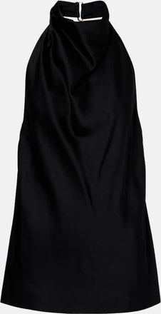 Stella McCartney Top in raso con scollo allamericana