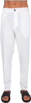 Siviglia 2112 T0193 Slim-fit Broek - Heren - Slim Fit Broeken - Wit - W40 - Linnen - Broeken