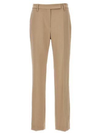 Brunello Cucinelli Cigarette Pantaloni Beige-Donna