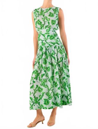 Misa Divya Sleeveless Midi Dress In Floral Paisley
