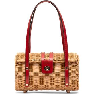 Frances Valentine Dottie Wicker Basket Bag in Red at Nordstrom