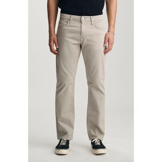 Mavi Matt Relaxed Straight Leg Twill Pants in Stone Twill at Nordstrom, Size 36 X 32