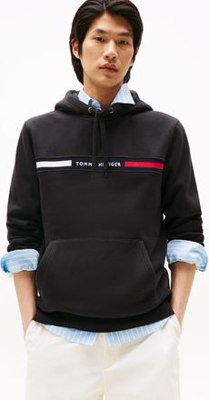 Tommy Hilfiger Kapuzensweatshirt »HILFIGER CHEST INSERT HOODY mit Kapuze und Logoschriftzug« unifarben, casual, regular fit, Baumwollmix, Kapuze