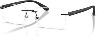 A|X Armani Exchange 56mm Rectangle optical glasses in Black at Nordstrom