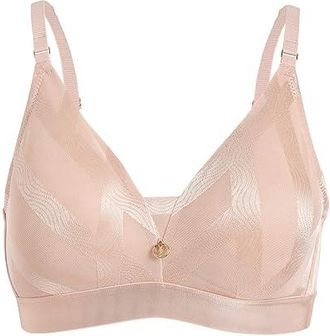 Chantelle Glaze Back Smoothing Wireless Bra Womens Bra Soft Pink : 36D, Elastane/Nylon