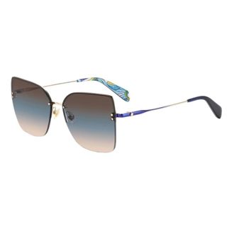 Kate Spade New York Sunglasses, female, Blue, Size: 58 MM Blue Metal Womans Sunglasses