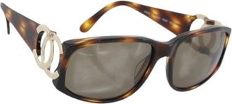 Chanel Pre-owned Vintage Zonnebril - Dames - Vintage Accessoires - Bruin - ONE Size - Vintage