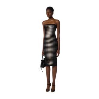 Elisabetta Franchi Zebra Jacquard Gebreide Jurk - Dames - Casual kleedjes - Veelkleurig - L - Polyester - Kleedjes