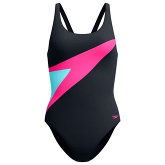 Speedo Hyperboom Butterfly Back Swimsuit Badeanzug f&uuml;r Damen | schwarz