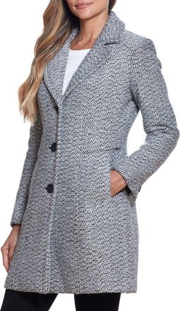 Gallery A-Line Coat in Black/white at Nordstrom, Size X-Large