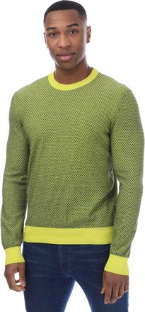 HUGO BOSS Heren Kapoko gebreid katoenen sweatshirt (Groen)