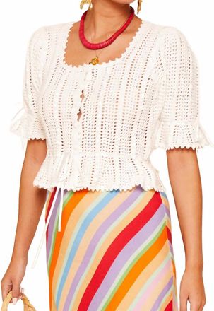 Rixo Womens Dominika Top In White