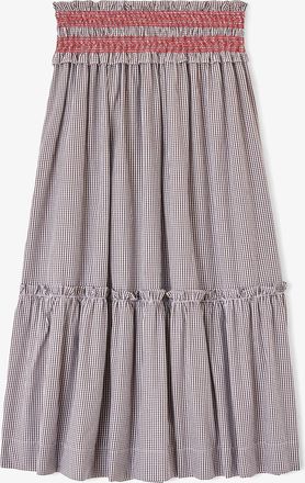 Ganni Brown Convertible skirt in Check Cotton - Size 38 Organic