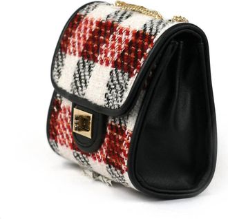 Urban Expression Womens Bronwen Crossbody Bag In Classic Red, Black, And White Plaid