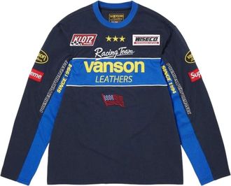 SUPREME x Vanson Leathers SS26 L/S T-Shirt Navy SUP-SS26-007-NVY